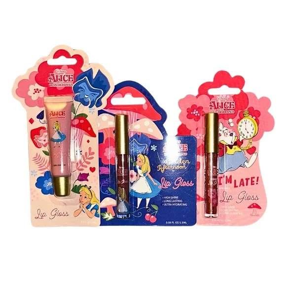 💙🐰Disney Alice in Wonderland Lip Gloss Lot - Picture 5 of 6